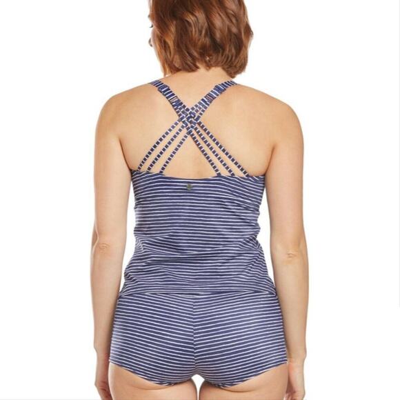 PrAna‎ Kayana Tankini Blue Anchor Stripe D-Cup Blue White - Picture 3 of 8